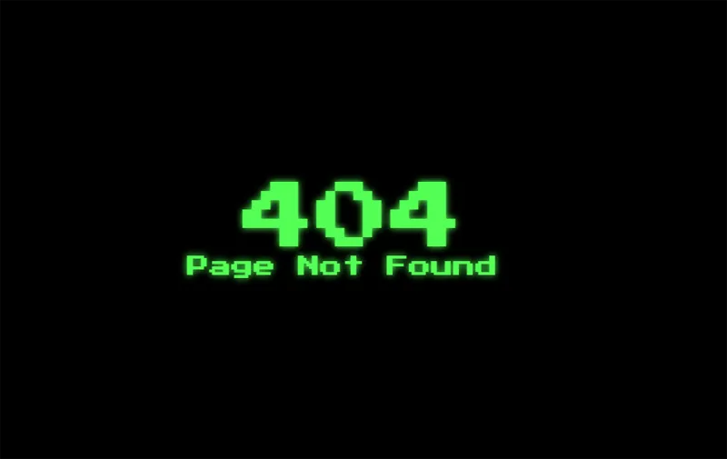 HTML黑色大气绿色发光字404错误页模板-初学者